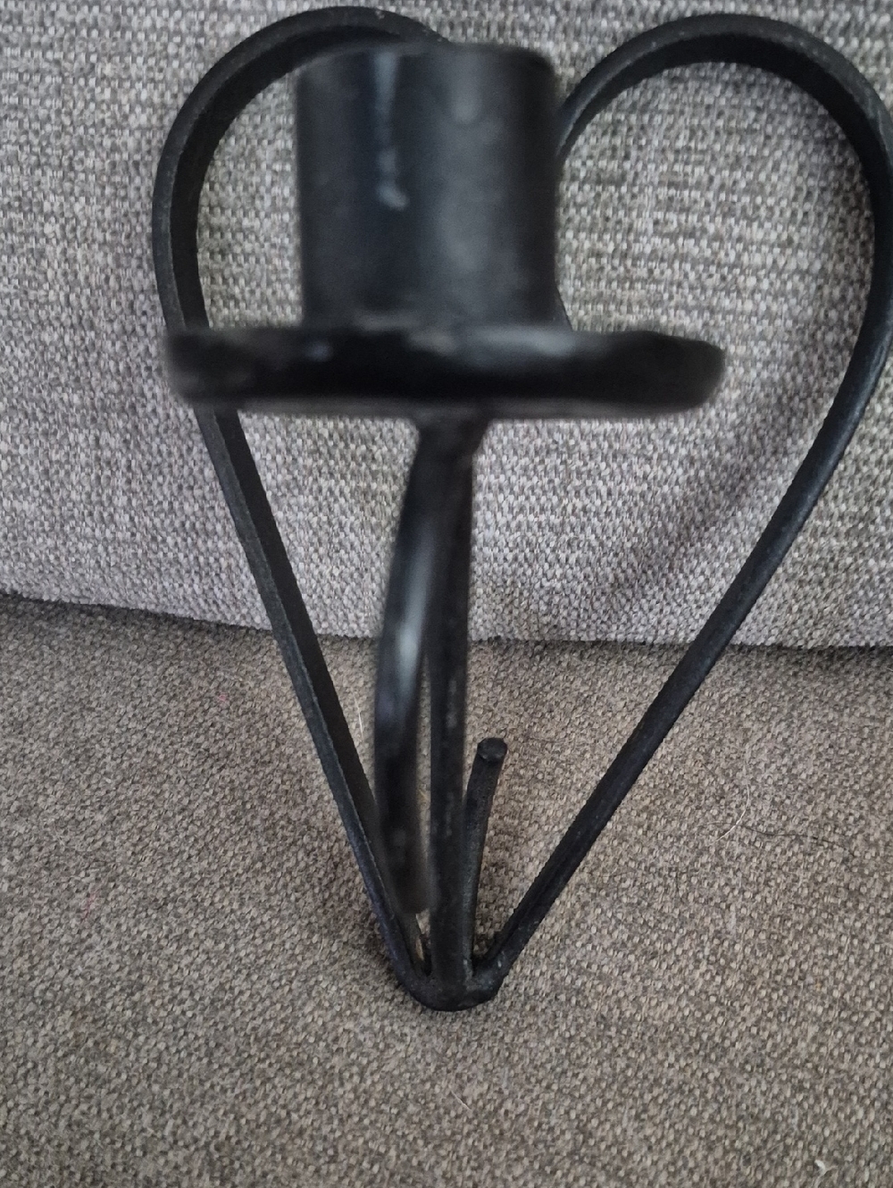 Black Metal Heart Candle Holder